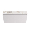 MONDIAZ TURE-DLUX meuble de toilette 100cm Cale. EDEN lavabo Frappe position gauche. Sans trou de robinet. SW1102655