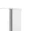 FugaFlow Eccelente Vetro Porte de douche - 90x200cm - charnières - poignée de porte - plat - verre de sécurité clair - Blanc mat SW1469503