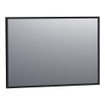 BRAUER Onyx spiegel 100x70cm rechthoekig zwart geborsteld frame MET Opbouwverlichting 30 cm mat zwart SHOWROOMMODEL SHOW26280