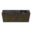 Mondiaz JOYA-DLUX Meuble de salle de bains 100cm - couleur Shadow - Vasque FAYE position Droite Sans trou de robinet couleur Lava SW1422835