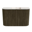 Mondiaz JOYA-DLUX 63.2cm toiletmeubel - ronding links en rechts kleur Shadow - Wastafel FAYE positie Midden Zonder kraangat kleur Frappe. SW1422708