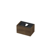 INK Wastafelonderkast - 70x45x40cm - 1 lade - greeploos - met houten keerlijst - MDF - Chocolate SW493516