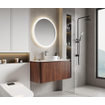 Royal Plaza Terra Wastafelonderkast - 100cm - 2 lades - afgeronde hoeken - kastanje (walnoot) SW1174100