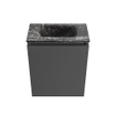 MONDIAZ TURE-DLUX Meuble de toilettes 40cm Dark Grey. EDEN lavabo Lava position milieu. Sans trou de robinet. SW1103737