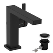 Hansgrohe Tecturis E Robinet mitigeur lavabo - vidage à tirette - bec 15.5 cm - noir mat SW918803