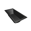 Xenz Robijn Duobad - 190x90x48 - afvoer Midden - acryl - ebony SW378372