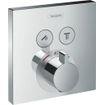 Hansgrohe ShowerSelect Ensemble de finition pour robinet encastré thermostatique pour 2 fonctions de douche avec robinet start/stop mat blanc SW297640