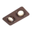 QAZQA Alberto Inbouwspot set - 2 spots - 11x17.5cm - inclusief led lamp helder - IP44 - Rechthoek - Brons SW1477242