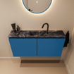 MONDIAZ TURE-DLUX Meuble toilette - 100cm - Jeans - EDEN - vasque Lava - position centrale - 1 trou de robinet SW1103843