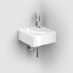 Clou Flush hoekfontein 27x27x10cm met kraangat Keramiek Wit SW9333