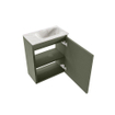 MONDIAZ TURE-DLUX meuble WC 40cm Army. EDEN lavabo Ostra position à droite. Avec 1 trou de robinet. SW1104742