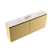 MONDIAZ TURE-DLUX Meuble toilette - 120cm - Oro - EDEN - vasque Frappe - position centrale - sans trou de robinet SW1102911