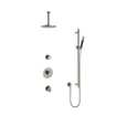 Hotbath Cobber IBS20 Regendoucheset inbouw - 15cm plafondarm - 20cm ronde hoofddouche - staafhanddouche - glijstang - nikkel geborsteld SW440418