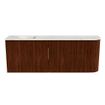Mondiaz JOYA-DLUX 111.6cm toiletmeubel - ronding rechts kleur Ruby - Wastafel FAYE positie Links Zonder kraangat kleur Ostra. SW1423819