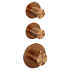 Brauer Copper Carving Regendoucheset inbouw - hoofddouche 20cm - Wandarm - glijstang - met inbouwdeel - 2 functies - handdouche Rond 3 standen - PVD - geborsteld koper SW715764