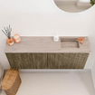 Mondiaz JOYA-DLUX Meuble WC 100 cm - couleur Dusk - Lavabo FAYE position Droite 1 trou de robinet couleur Saba. SW1426070