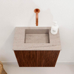 Mondiaz JOYA-DLUX 40cm toiletmeubel - kleur Ruby - Wastafel FAYE positie Midden Zonder kraangat kleur Saba. SW1425570