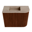 Mondiaz JOYA-DLUX Meuble de toilette 51,6cm - arrondi droit couleur Ruby - Vasque FAYE position Gauche 1 trou de robinet couleur Saba SW1425602