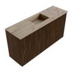 Mondiaz JOYA-DLUX 80cm meuble de toilette - couleur Walnut - Vasque FAYE position Milieu Sans trou de robinet couleur Arena. SW1424333