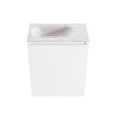 MONDIAZ TURE-DLUX Meuble de toilettes 40 cm Talc. Lavabo EDEN Ostra position gauche. Sans trou de robinet. SW1104646