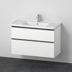 Ensemble de meuble Duravit D-Neo avec meuble sous lavabo avec 2 tiroirs avec fermeture douce 100x20x48cm incluant lavabo blanc mat SW641973