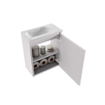 MONDIAZ TURE-DLUX meuble de toilettes 40cm Cale. EDEN lavabo Opalo position gauche. Sans trou de robinet. SW1104241