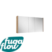 FugaFlow Eccelente Arredo Armoire de toilette - 120x16x63x16cm - avec panneaux latéraux - Chêne rustique SW1125350