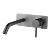 Wiesbaden Ribbd eenhendel wastafelkraan met coldstart inbouw compleet gunmetal PVD SW632119