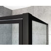 Saniclass Bellini Paroi latérale 80x200cm verre de sécurité anticalcaire cadre Lines extérieur Noir mat SW491681