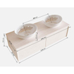ENSEMBLE DE MEUBLE MONDIAZ LUSH - 120cm - 2 tiroirs - lavabo BARCO - 2 lavabos - 2 trous de robinet - marron foncé SW409600