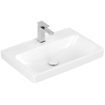 Villeroy & boch Architectura Wastafel - 44.5x65cm - met kraangat - geslepen onderkant - wit alpine SW1162082