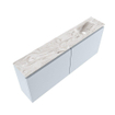 MONDIAZ TURE-DLUX Meuble pour toilettes 120 cm Clay. Lavabo EDEN Glace position droite. Sans trou de robinet. SW1103209