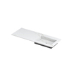 INK Post wastafel - 120x45x1cm - 1 wasbak rechts - 0 kraangaten - keramiek Calacatta mat SW693352