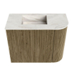 Mondiaz JOYA-DLUX Meuble de salle de bains 51,6cm - arrondi droit couleur Dusk - Vasque FAYE position Gauche Sans trou de robinet couleur Ostra. SW1423430