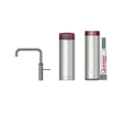 Quooker BE Fusion Square robinet d'eau bouillante - bec pivotant - PRO3 incl. réservoir Cube - Eau chaude / bouillante / gazeuse / filtrée - Gunmetal SW976937