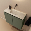 MONDIAZ TURE-DLUX Meuble toilette - 60cm - Army - EDEN - vasque Ostra - position centrale - sans trou de robinet SW1104680