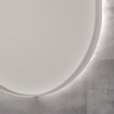 Ink spiegels miroir sp21 ovale dans un cadre en acier, y compris indir led. chauffage. couleur changeante. dimmable et interrupteur 80x40cm blanc mat SW693159