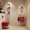 MONDIAZ TURE-DLUX Meuble toilette - 40cm - Fire - EDEN - vasque Glace - position droite - 1 trou de robinet SW1103254