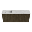 Mondiaz JOYA-DLUX 100cm meuble de salle de bains WC - couleur Shadow - Vasque FAYE position Gauche Sans trou de robinet couleur Opalo. SW1422954