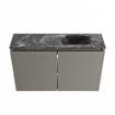 MONDIAZ TURE-DLUX meuble WC 80 cm Smoke. Lavabo EDEN Lava position droite. Sans trou de robinet. SW1104073