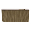 Mondiaz JOYA-DLUX 91.6cm toiletmeubel - ronding links kleur Dusk - Wastafel FAYE positie Rechts Zonder kraangat kleur Arena. SW1425780