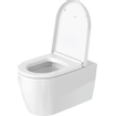 Duravit Me by Starck Ensemble de toilettes – réservoir encastré avec mécanisme de chasse UP320 – abattant à fermeture ralentie (soft-close) – plaque de commande noir mat – boutons rectangulaires – noir mat SW1574301