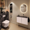 MONDIAZ TURE-DLUX Meuble toilette - 80cm - Rosee - EDEN - vasque Lava - position droite - sans trou de robinet SW1103985