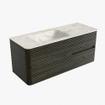 Mondiaz CIRO-DLUX Badkamermeubelset - 120x45x50cm - Solid surface wastafel Ostra - 1 wasbak Links - 1 kraangat - 2 lades - Shadow SW1532456