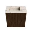Mondiaz JOYA-DLUX Meuble de toilette 40cm - couleur Walnut - Vasque FAYE position Gauche 1 trou de robinet couleur Nata. SW1424469