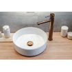 QeramiQ Dely waskom - 36x36x12cm - zonder overloop - rond - keramiek - glans wit SW241491