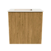 Mondiaz JOYA-DLUX Meuble de toilette 40cm - couleur Chêne - Vasque FAYE position Gauche Sans trou de robinet couleur Meli. SW1423918