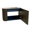 Mondiaz JOYA-DLUX 61.6cm toiletmeubel - ronding links kleur Shadow - Wastafel FAYE positie Rechts 1 kraangat kleur Saba. SW1426256
