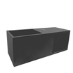 Wiesbaden Julia lavabo avec niche 54 x 20 x 20 cm solid surface noir mat SW641780