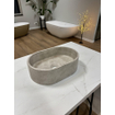 Ideavit Rock Vasque à poser 40x28x12cm ovale béton concrete beige SW416477